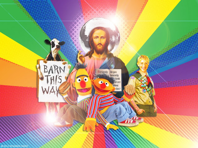 Gays, Muppets, Chicken + Jesus