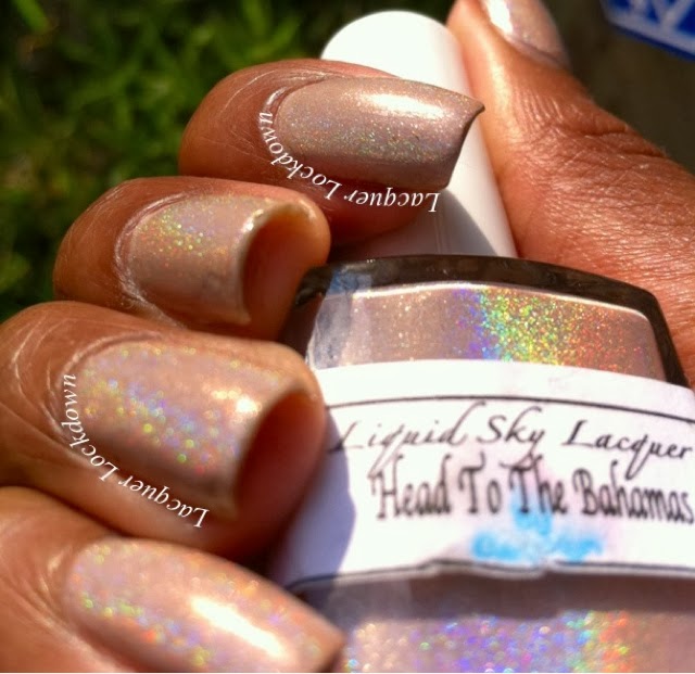 lacquer lockdown, liquid sky lacquer, holographic polish, indie nail poilish, nude holographic polish, floral nail art, nail art, stamping, winstonia store stamping plates, W-04, advanced stamping technique, cute nails, pretty nails, easy nail art, konad, bundle monster