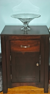 Dakota Nightstand, Mocha Walnut, Solid Hardwood Rear Panel