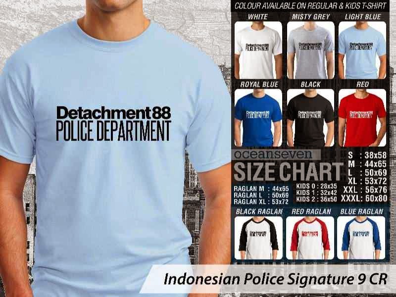 KAOS Indonesian Police Signature 9 | KAOS Detachment 88 Police Department distro ocean seven