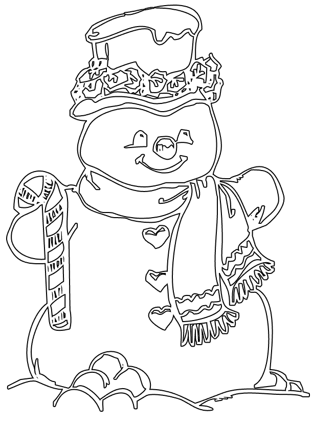 Snowman Christmas Coloring Pages to Print for Your Kids