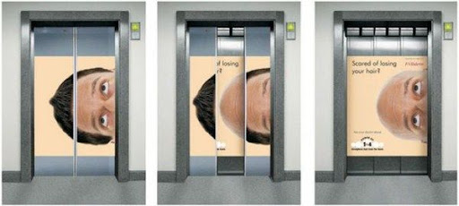 elevator and escalator advertisement