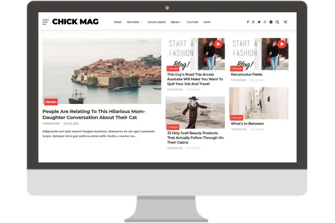 ChickMag Pro Responsive Blogger Template free Download 2021