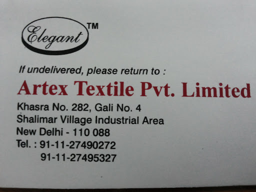 Artex Textile Pvt.ltd, house no.282, Lane Number 4, Jahangirpuri Industrial Area, Shalimar Bagh, Delhi, 110088, India, Textile_Engineer, state DL