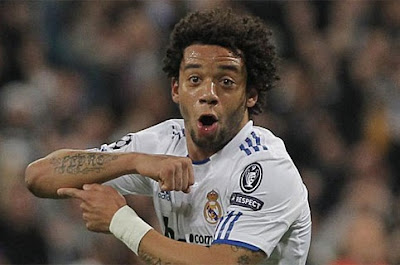 Marcelo scored the first Real Madri goal against Lyon