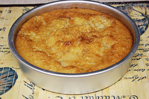 Orange Semolina Cake or Rava Cake after bake