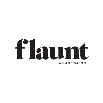 Flaunt + AQC SALON logo