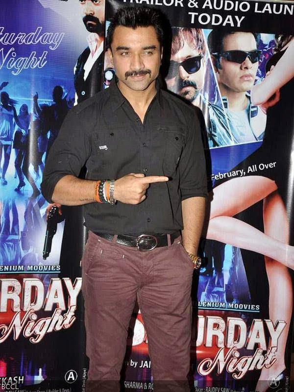 Bigg Boss fame actor Ajaz Khan during the first look unveiling of the movie Dee Saturday Night, held in Mumbai, on February 10, 2014. (Pic: Viral Bhayani)