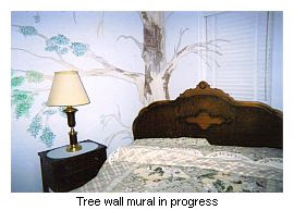 Vẽ tranh tường phòng ngủ nghệ thuật