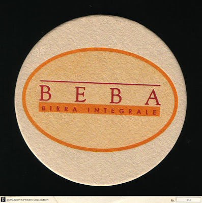  Beverage coaster and information about BEBA s.r.l birra italiana