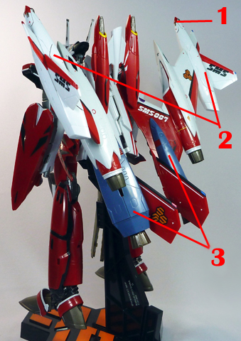 Macross Frontier YF-29 Super Durandal Armament weapon position