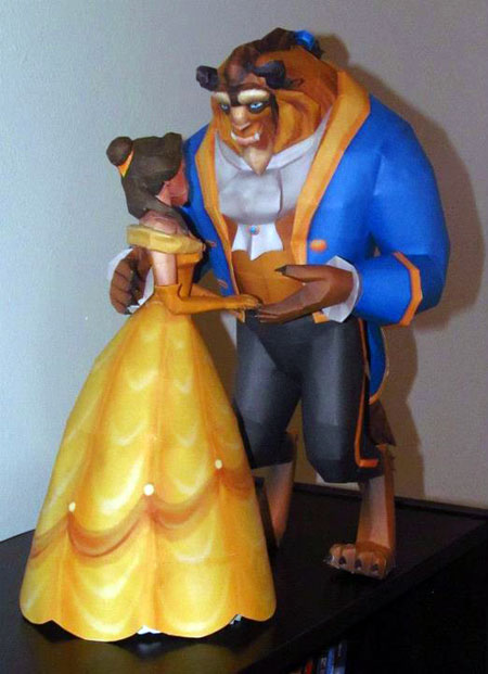 Beauty and the Beast Papercraft