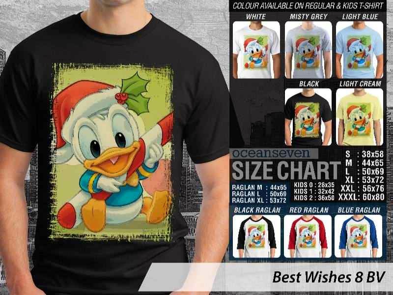 Kaos natal Best Wishes 8 Donald Duck Bebek