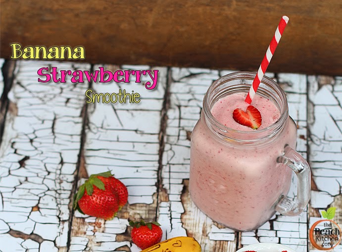 Banana Strawberry Smoothie | www.thepeachkitchen.com