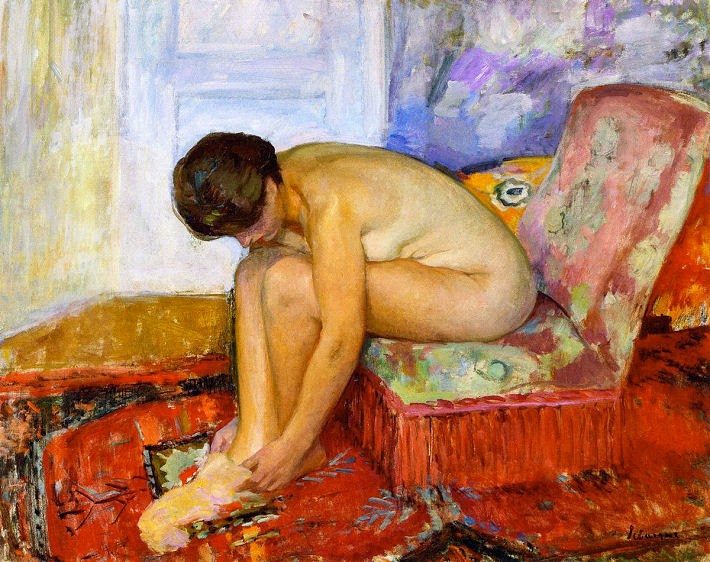 Henri Lebasque - Female nude seated