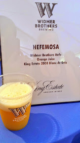 Feast 2014, Tillamook Brunch Village participants Widmer Brothers Brewing and King Estate Wines come together for the Hefemosa with Widmer Brothers Hefe, Orange Juice, and King Estate 2008 Blanc de Gris