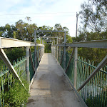 Metal foot bridge over creek at Belmont Lagoon (390131)