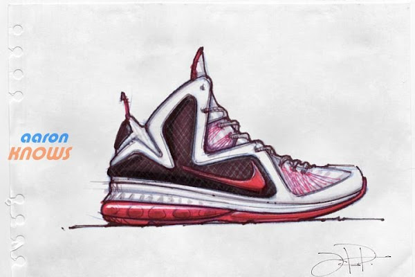 Nike LeBron 9 Design Sketches by Jason Petrie