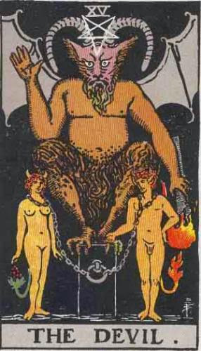 Tarot Card Meaning For The Devil Rws And Thoth