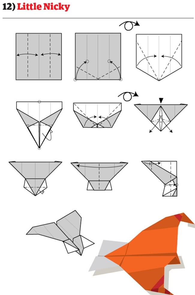 12 formas para hacer aviones de papel 12