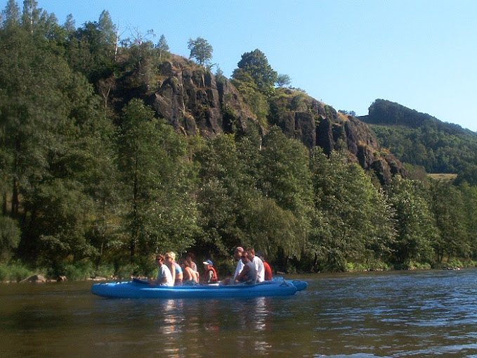 Kanoën op de rivier de Ohře