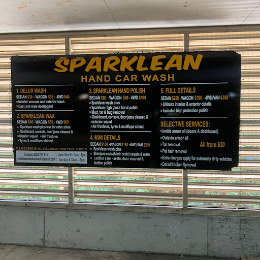 Sparklean Hand Car Wash logo