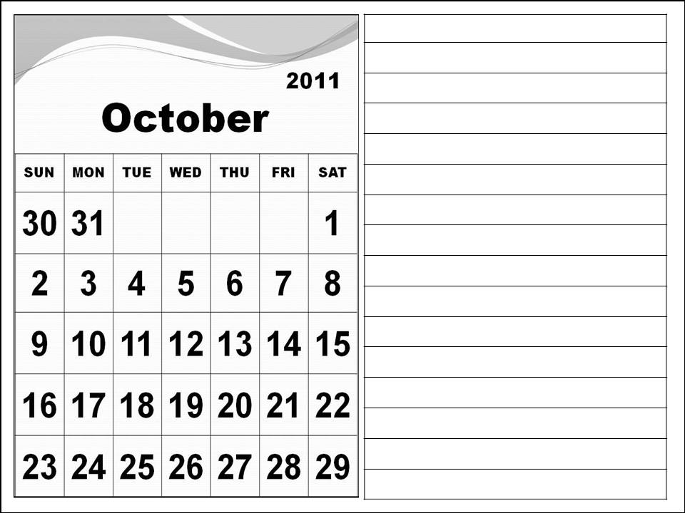 wallalaf: october calendar 2011