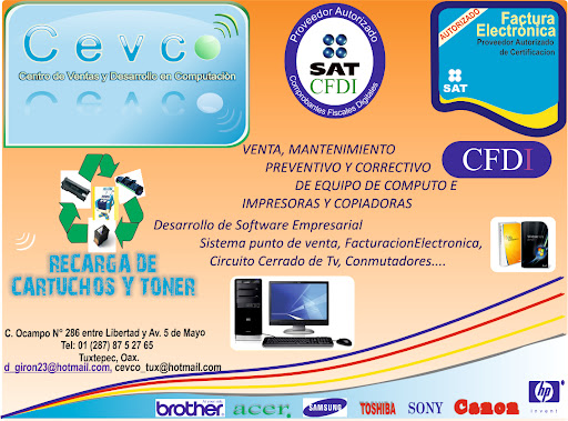 CEVCO Tuxtepec, Melchor Ocampo 286, El Reposo, La Piragua, 68300 San Juan Bautista Tuxtepec, Oax., México, Empresa de software | OAX