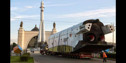 Soviet Buran Space Shuttle Moves To New Display Site