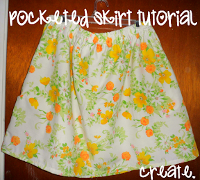 create.: Tutorial: Gathered Skirt with Pockets