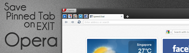 Save Pinned Tab on Exit - Opera
