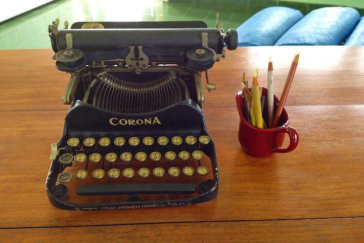 Hemingway Typewriter at Finca Vigia. From Getting to Know the Spirit and People of Cuba