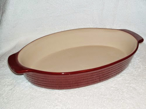  The Pampered Chef New Traditions Oval Baker - Cranberry