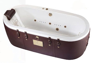 Opulent Leather Bathtub