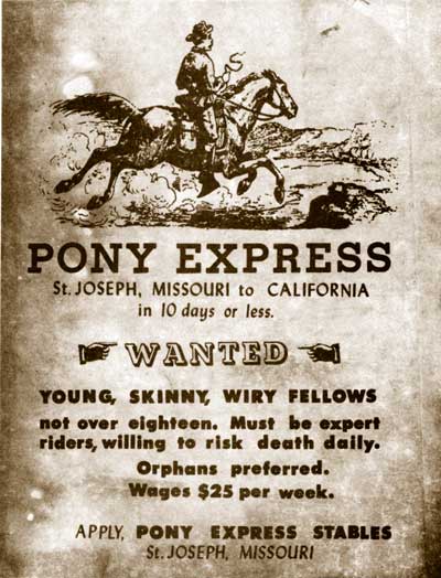 Image result for the beginning of the pony express