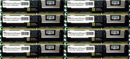  32GB (8X4GB) DDR2 667MHz NEMIXRAM Certified Memory for Dell Precision 690 (750W), T5400 A2257183 PC2-5300 FBDIMM ECC 240Pin 1.8V