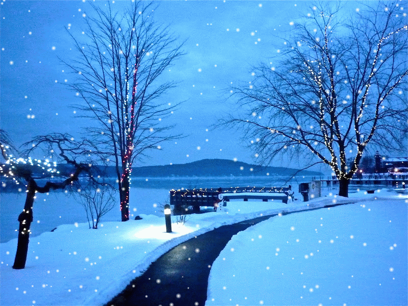 Google Awesome Auto Photo -- Snowing in Meredith NH