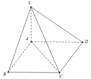 Cho hình chóp (S.ABCD) đáy (ABCD) là hình vuông có cạnh (a), cạnh bên (SA) vuông góc với mặt phẳng đáy, mặt bên (left( {SCD} right)) hợp với mặt phẳng đáy một góc (60^circ ). Tính thể tích hình chóp (S.ABCD)<em>.</em></p> 1