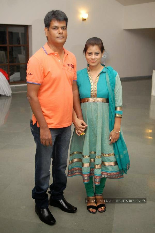 Navin and Shilpa Lanjewar during the alumni meet, held at Chitnavis Centre, in Nagpur.