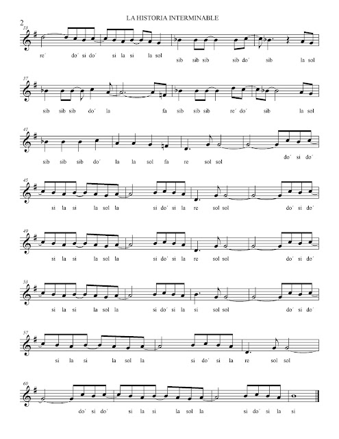 2 Partituras Neverendin Story de Limah para instrumentos en Clave de SOL (2 partituras)  Partitura Bso Tema 1 La Historia Interminable en Clave de Sol con Notas (Flauta, Saxofón, Trompeta, Clarinete, Oboe, Violín...)