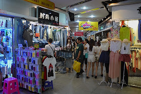 clothing stores at Dongmen in Shenzhen, China