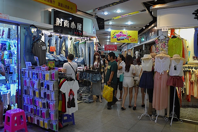 clothing stores at Dongmen in Shenzhen, China