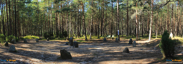 Kamienne Kręgi Gotów w Węsiorach - panorama kręgu