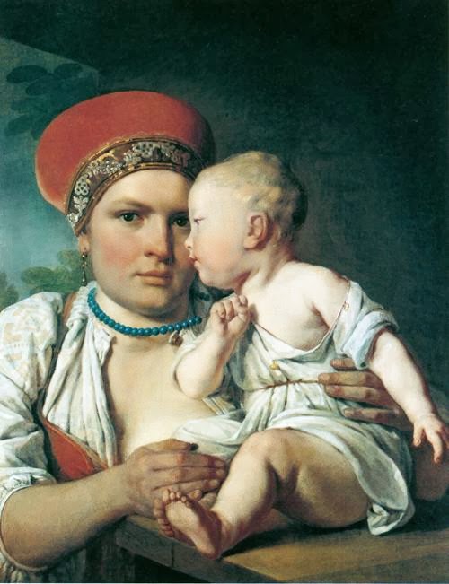 Alexei Venetsianov - Nurse with child