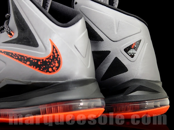 Fresh New Look at Nike LeBron X in Silver Black and Orange
