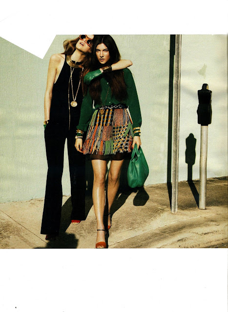 Jacquelyn Jablonski and Julia Saner in W Magazine March 2011