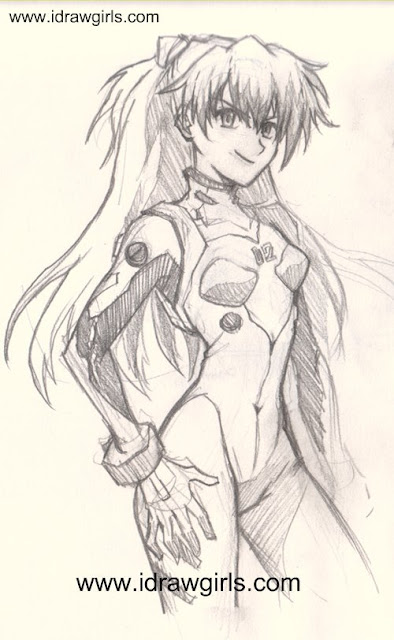 how to draw anime girl Asuka