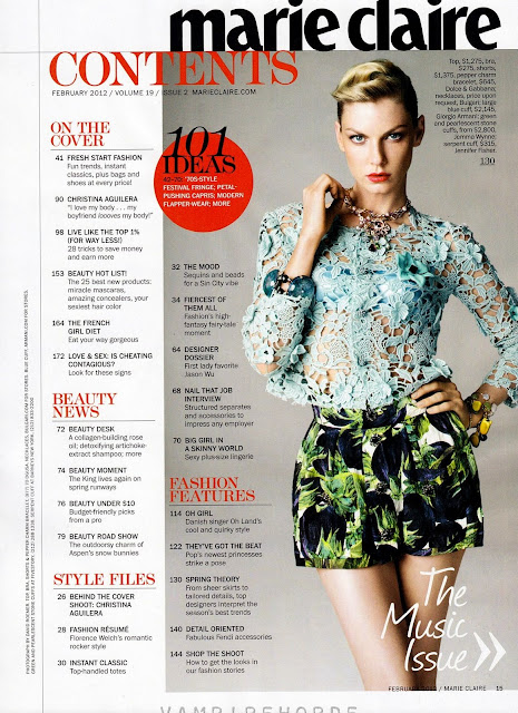 US Marie Claire - February 2012 -angela lindvall