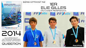Elie Optimist Canet-en-Roussillon Championnat de France Voile 2014