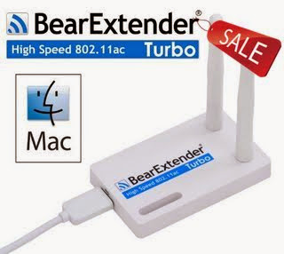 BearExtender Turbo High Speed 802.11ac USB Wi-Fi Adapter for Mac OS X